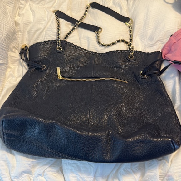 Navy blue authentic Tory Burch tote - Picture 3 of 12